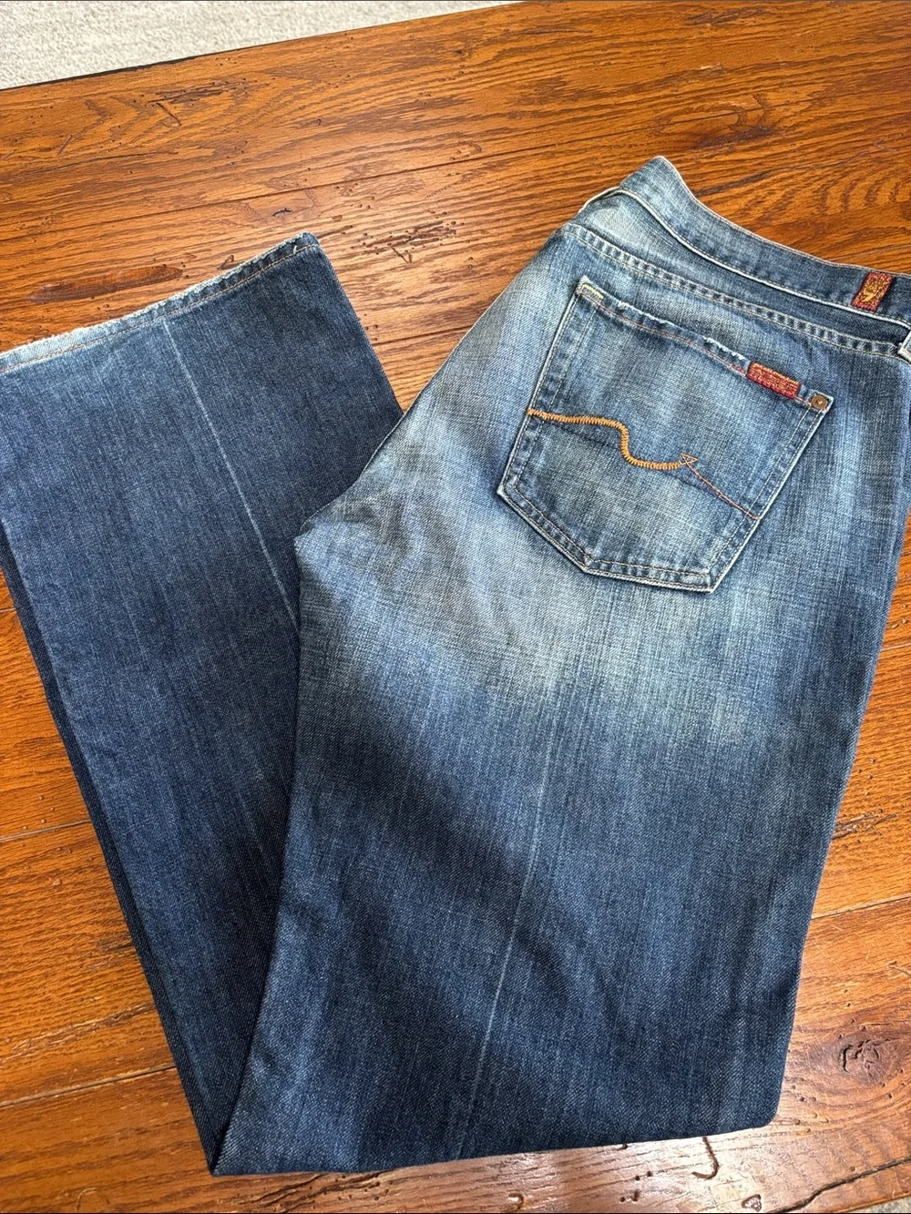 7 For All Mankind Bootcut Blue Jeans Men’s Y2K T520061U-061U USA Made Size 38
